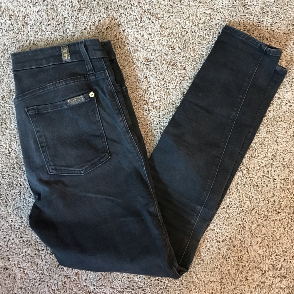 7FAM high waist ankle skinny jeans